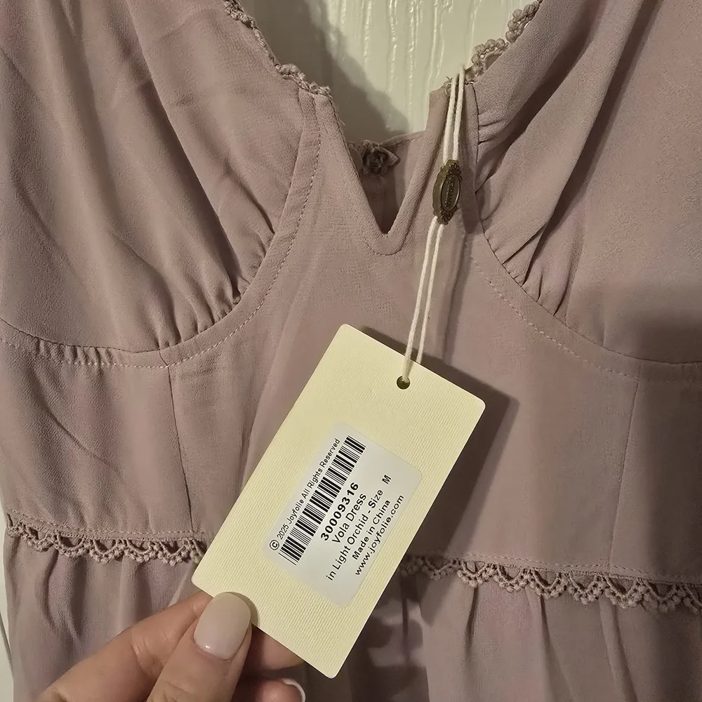 Joyfolie NWT Midi Dress Vola Light Orchid - Picture 5 of 5